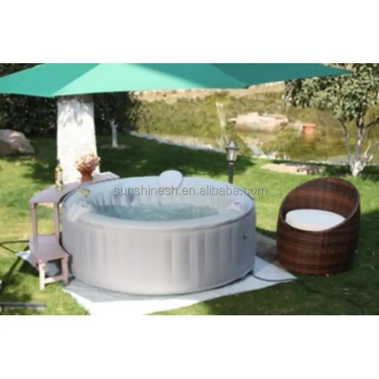 Hot sale high quality portable outdoor inflatable tub spa pool product  inflatable hot tub step nano micro bubble spa