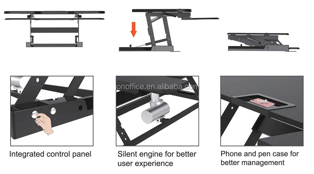 
JEO LD02E Electric Lift Dispatch Console for Effortless Sit Stand Workstation Adjustment 