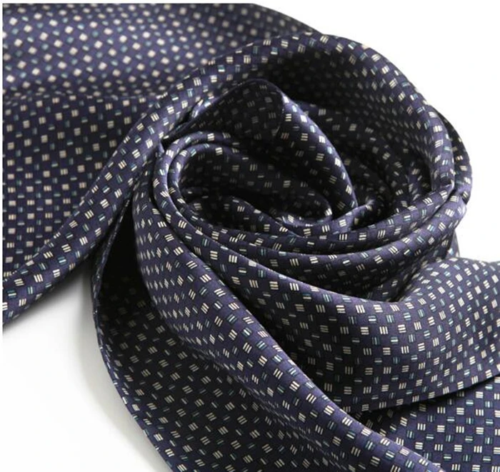No MOQ High End Custom Digital Print Pure Silk Men Scarf  Double Layer Long Neckerchief Men