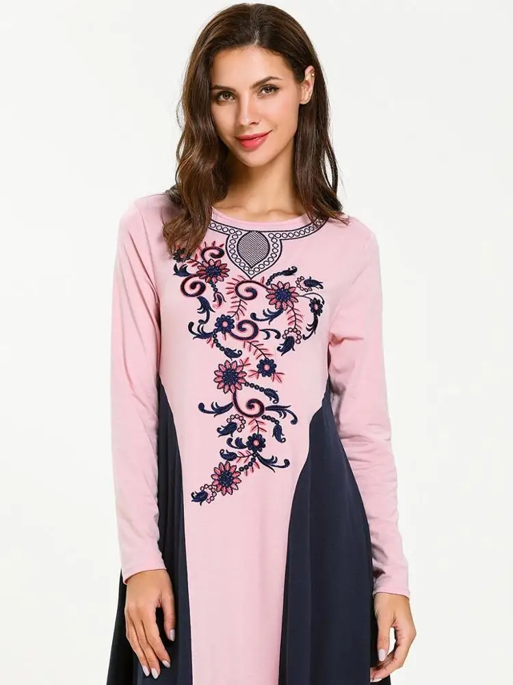 
Womens Kaftan Embroidered Fancy Abaya Evening Gown Maxi Dress Ladies Muslim Dress 