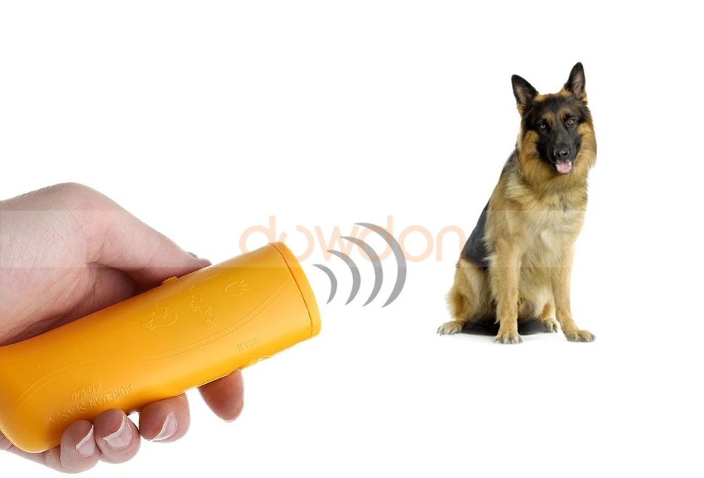 Портативный 3 в 1, ультразвуковой отпугиватель коры для собак