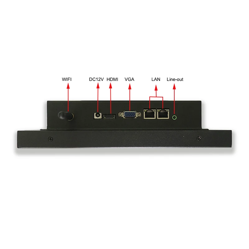 Fanless 10.4 Inch Industrial Resistive Touch Screen PC Panel with Built-in 4G Module