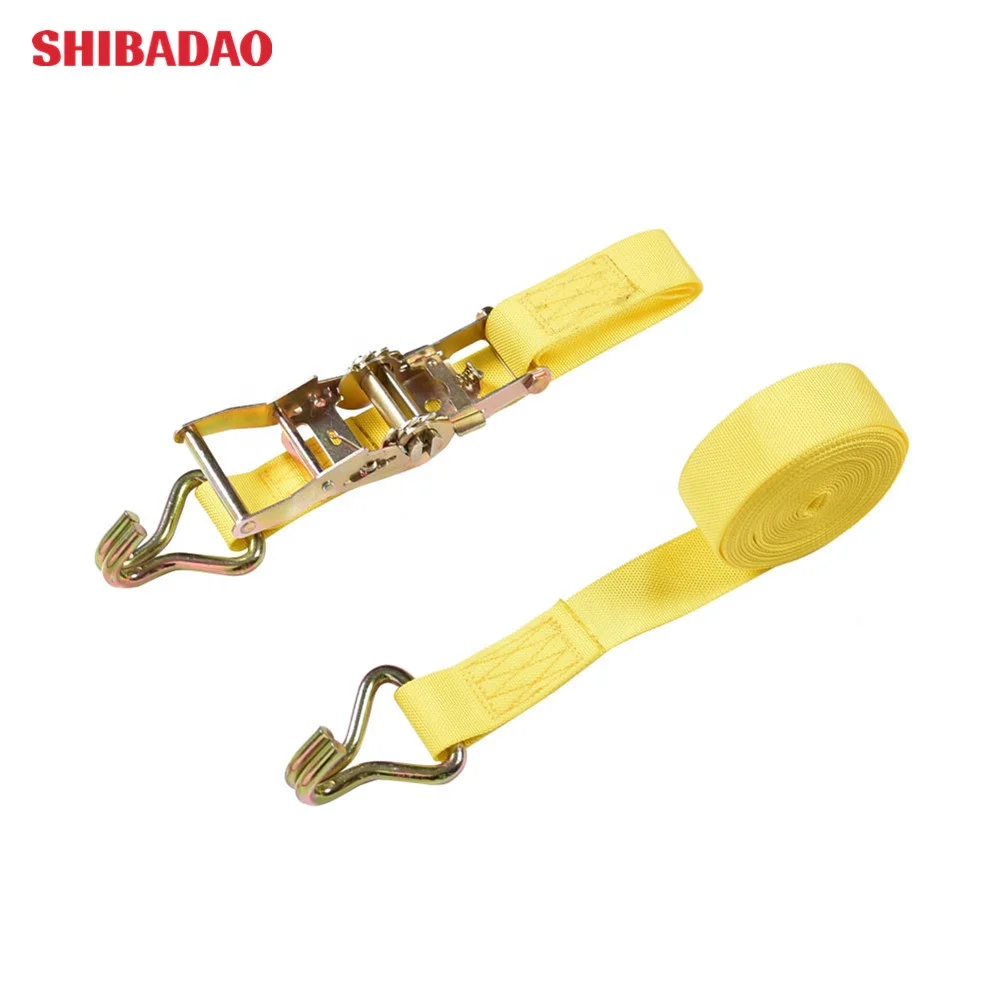 Hot-sell Ratchet Straps J Hooks Flatbed Truck Trailer Tie Down ratchet strap