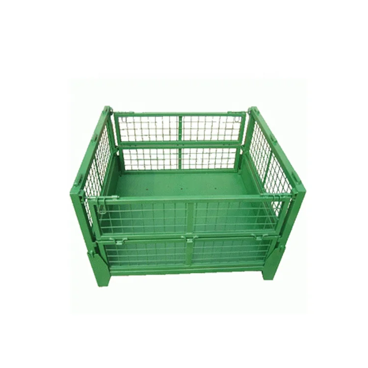 
GTY Folding Bins stackable pallet steel container 