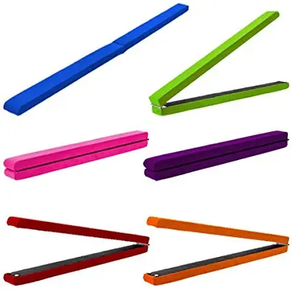 
Faux Suede 7ft Long Folding Gymnastics Training Balance Beam Multiple Colors for Choice 