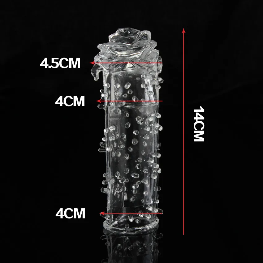 crystal delay condom extender enlargement penis lasting sex longer extra time for male