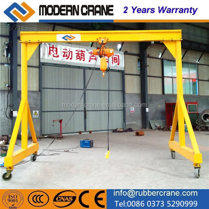 5T Mini mobile gantry crane workshop portable small gantry crane