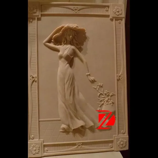 
marble lady wall sculpture 