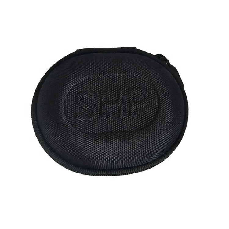 Earbud Carry Case Ali Hot Sale Anti-scratch Oval Eva with Customized Logo Guohui Earphone Case Eva EVA & Nylon 7 to 10 Days