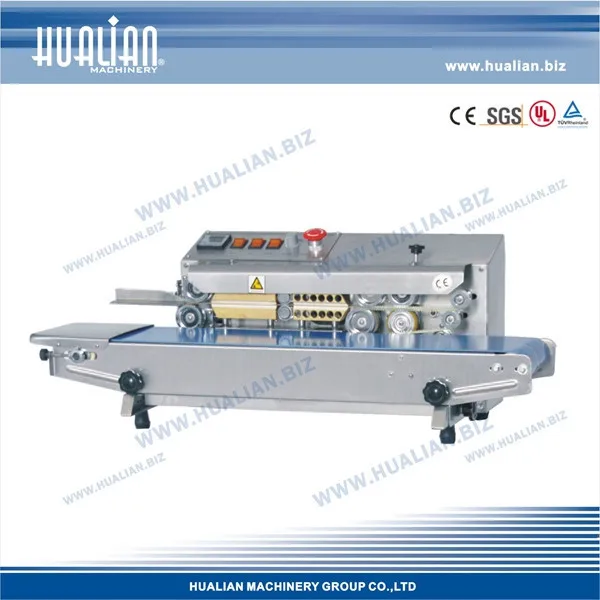 FR-770I HUALIAN good quality suitable for euro market with Stainless steel base board embossing coding band Sealer Machine