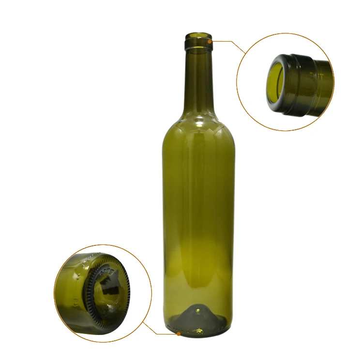 low price red fruit bordeaux round clear wine bottles 750ml with cork caps wholesale