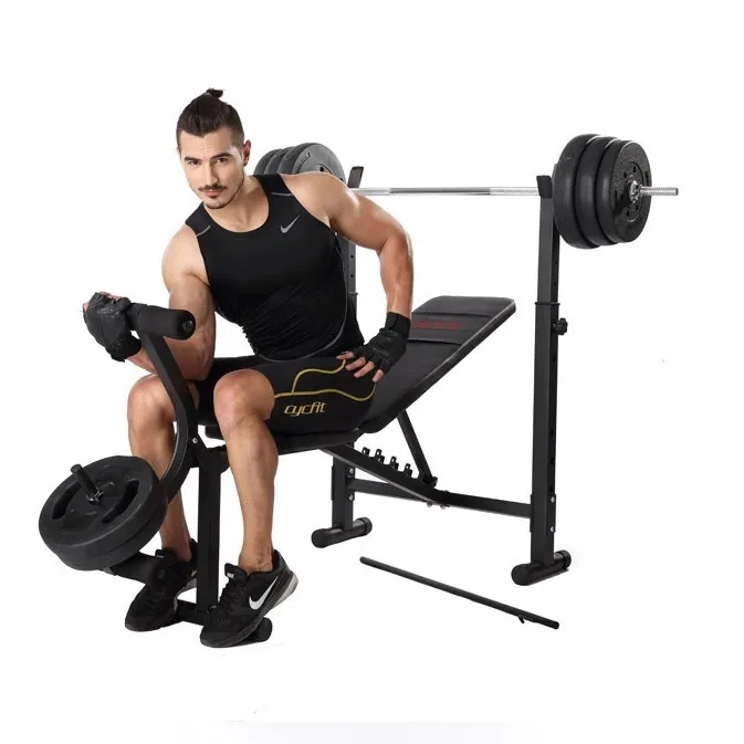 Adjustable Weight Bench with squat rack Leg Extension