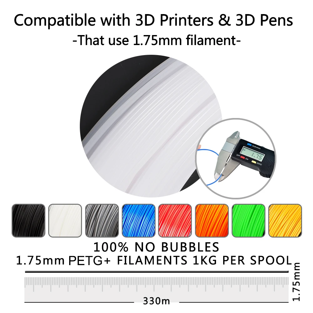 3D Printer Filament 1Kg 175 Mm Petg 3D Peek Multicolor Filament petg filament 5kg