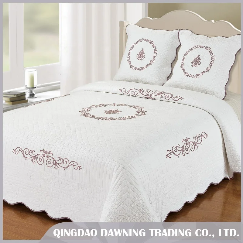 embroidery products factory direct sale cheap cotton bedding quilts Cotton coverlet