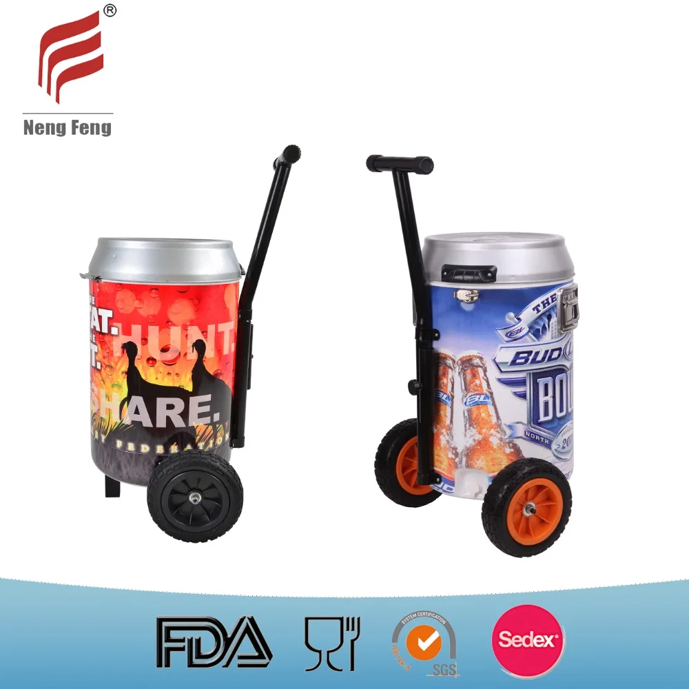 54L available Rotomolded cooler box can cooler with wheels ice bucket  box portable cooler
