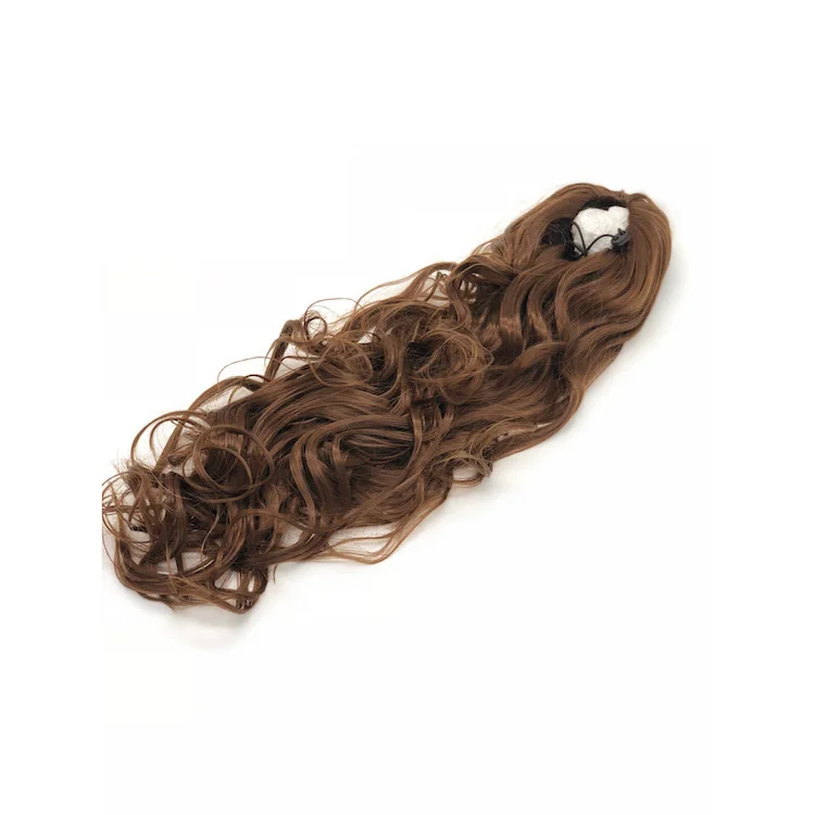 
drawstring natural no shiny Long curly synthetic drawstring ponytail 