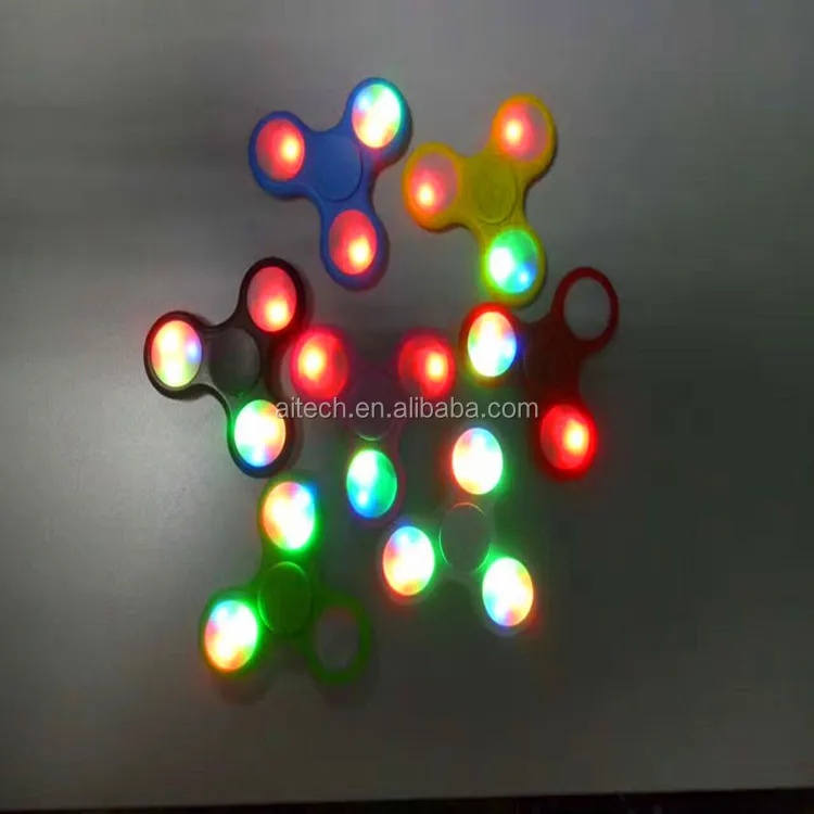 
Newest Led Fidget Spinner toy hand spinner with 608 bearing ABS plastic finger sppiner 