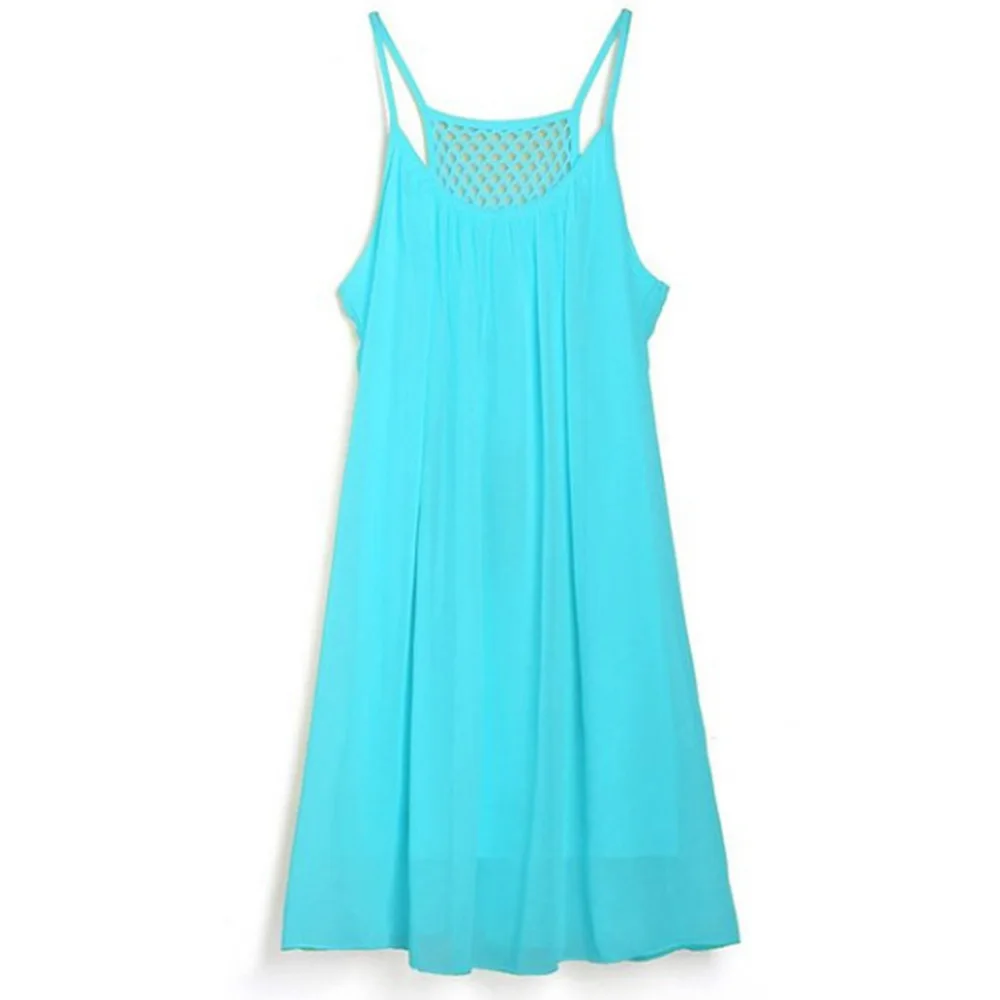 
Wholesale Monogram Plain Casual Sleeveless Slip Chiffon Dress 