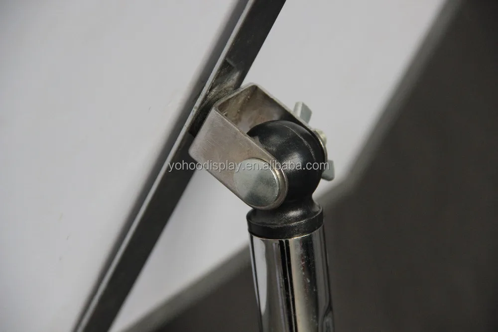 A3/A4 aluminum advertising standee poster board frame notice board with adjustable pole