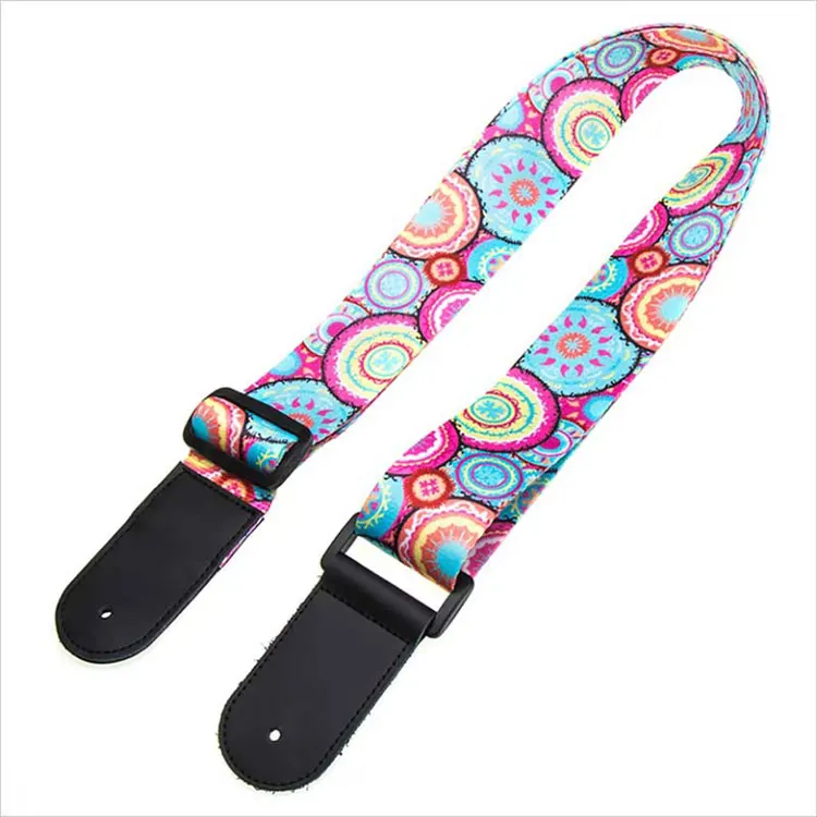 Manufacturer professional custom high quality fashion colorful personalized guitar strap belt