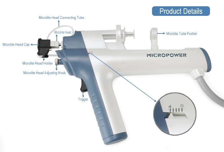 Radio Frequency Water Gun Micropower Meso Gun No Needle Mesotherapy Gun Water Injector Facial Beauty Machine