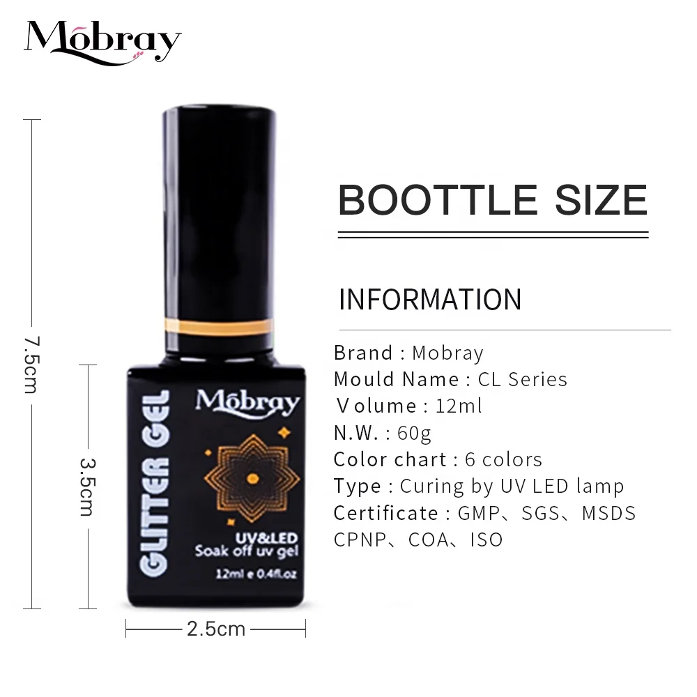 Mobray Soak Off gel nail Polish set Nail Art Gift Box UV LED Nail Varnish Set