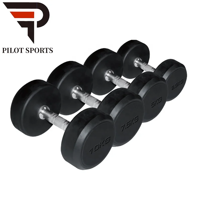 Newest Hot Selling Dome Rubber Weightlifting Dumbbells The Dumbbell Fitness