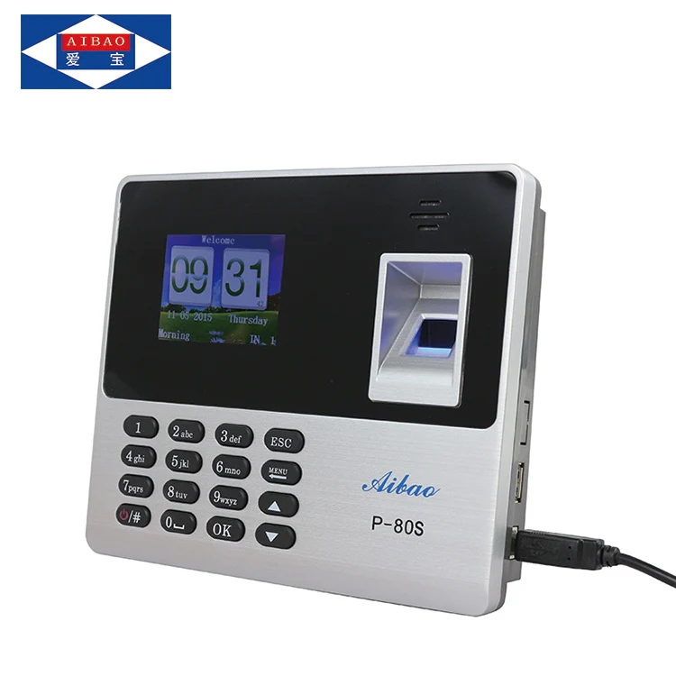Fingerprint time attendance machine with biometric fingerprint scanner P-80S
