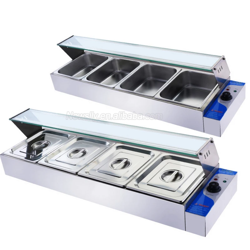Кухонное оборудование 6 кастрюль настольная супница из нержавеющей стали подогреватель еды электрическая водяная Мари