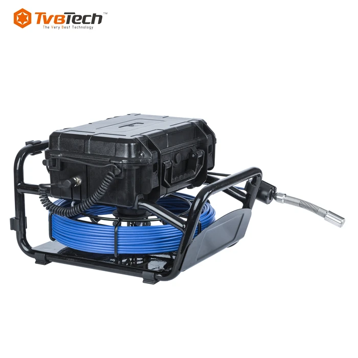 Стекловолоконный кабель с нажимным стержнем, водопроводная камера с датчиком и локатором-система осмотра канализационных труб