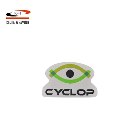 Quality Primacy OEM Clothing Laser Cut Polyester Sticky Sticker Woven Patches