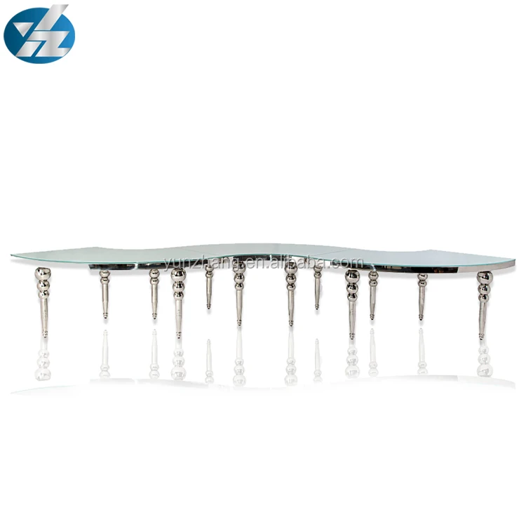 
Cheap Price S Shape Wholesale Wedding Banquet Hall Tables 