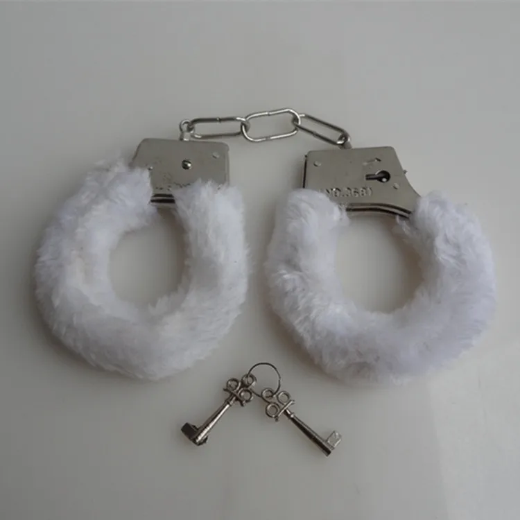 Smart menottes sexy handcuffs Furry Metal Fancy Dress sex Night Stag Do Pink 7 color Fluffy Handcuffs