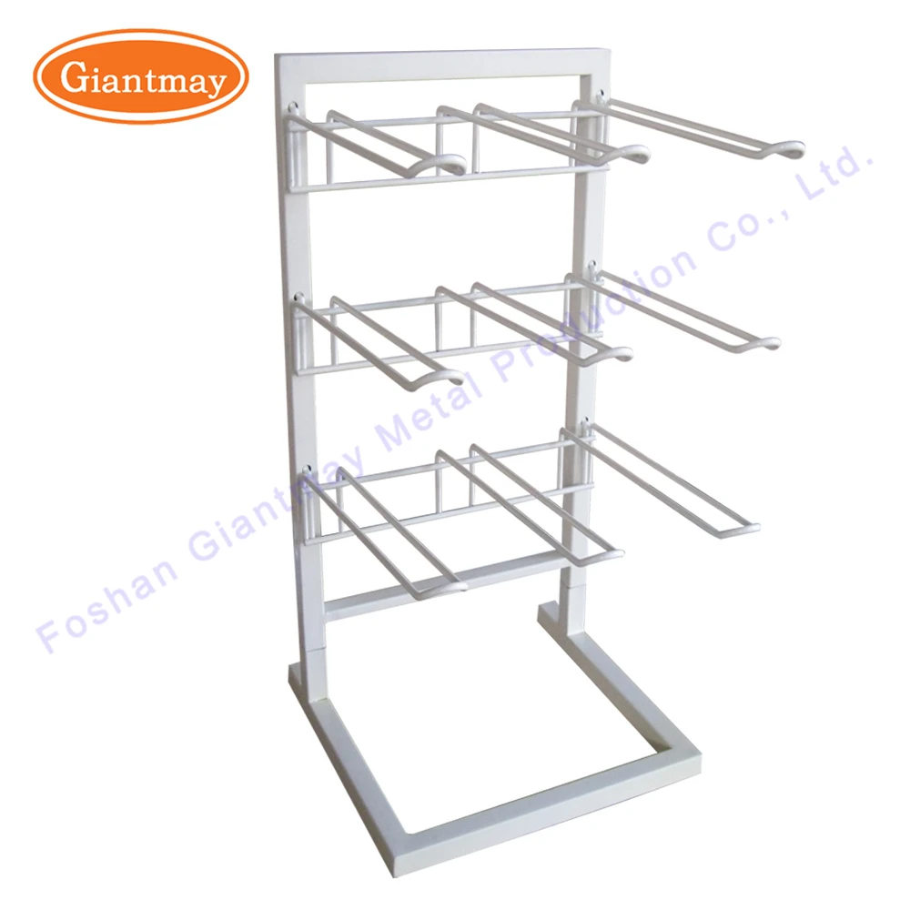 Custom Double Sides Hooks Hanging Countertop Socks Display Stand For Retail