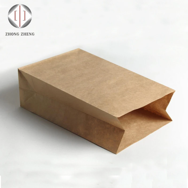 Cheap Food Wrapping Carry Bags for Vegetables Brown White Kraft Paper China Food Package Customized Dairy Products Packaging