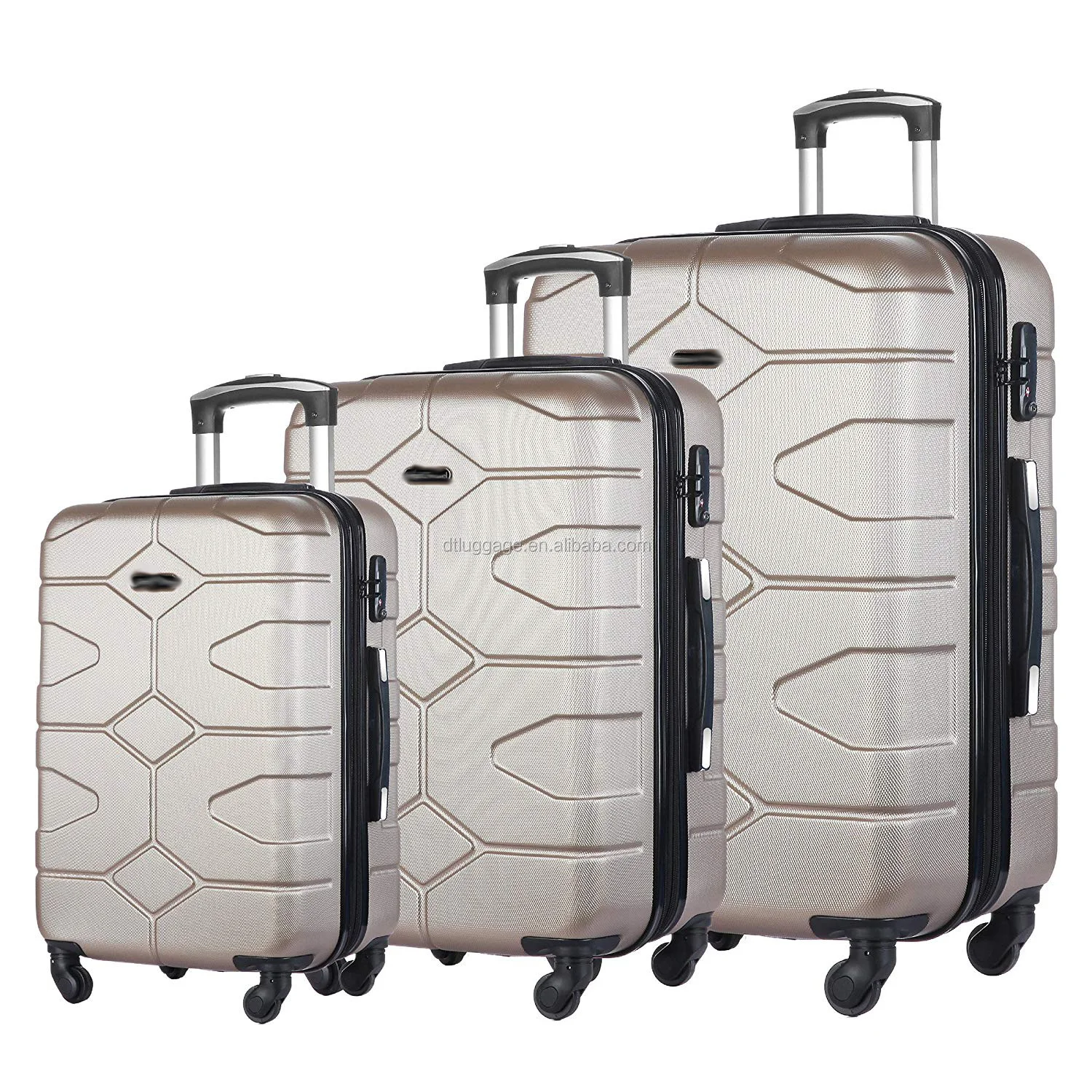 new model abs 4 wheel spinner travelling bags president trolley luggage