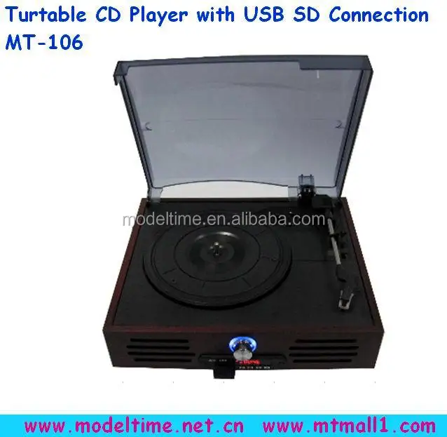 
Vintage Turntable CD Player with USB/SD slot 