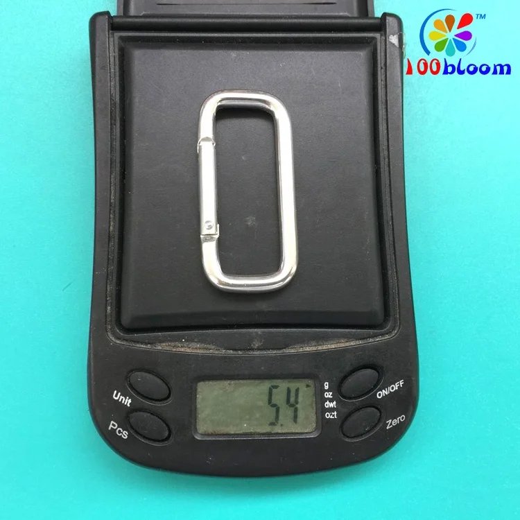 Factory directly wholesale 5.2cm aluminum rectangle carabiner hook