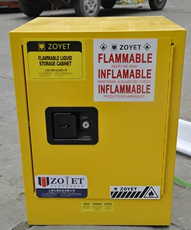 
4 gallon Yellow justrite flammable safety cabinet chemical industrial security cabinet used in laboratory 