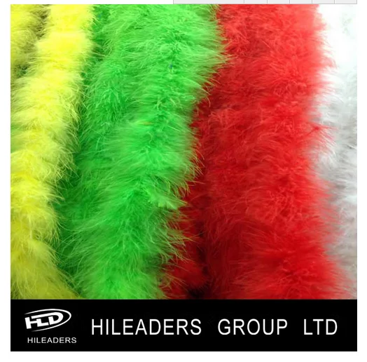 Hileaders окрашенные на заказ карнавальные перья индейки Марабу Боа