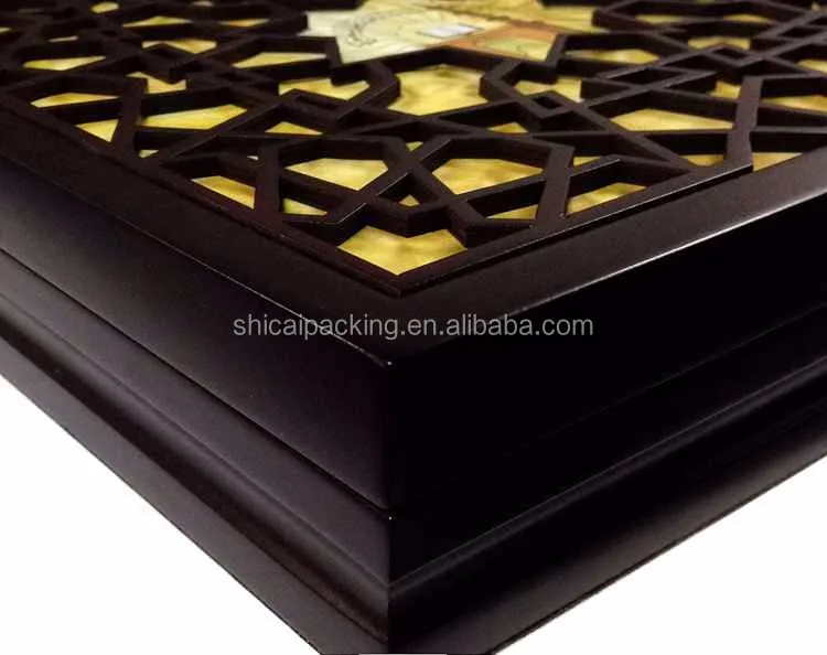 
Manufacturer Customized Arabia Beauty Box Packaging Laser Cut Engraving Wooden Box For Gift Decorative Storage Boxes With Lid 