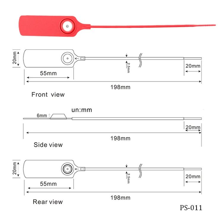 2019 Custom container and bag plastic bar code plastic cable seal for shipping security