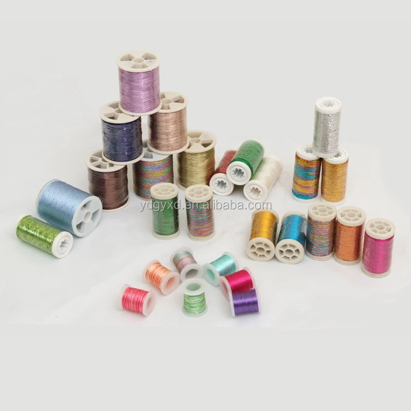 
DIY accesory Thread spun metallic yarn multi colors 