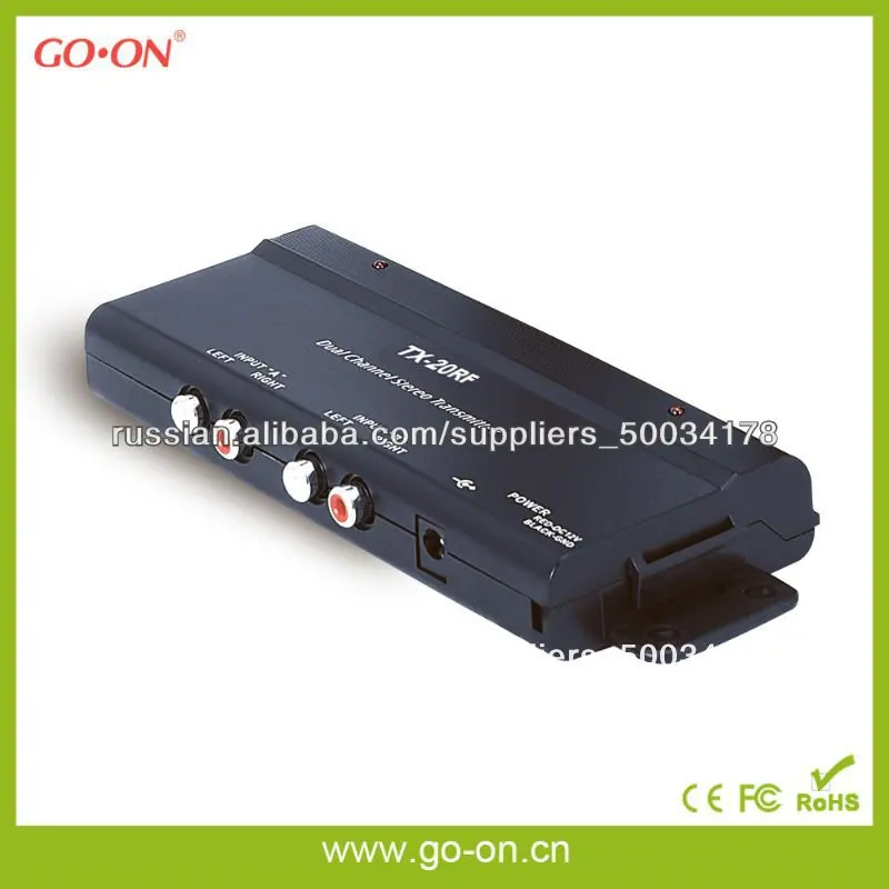 RF/UHF wireless transmitter with two channels for car use