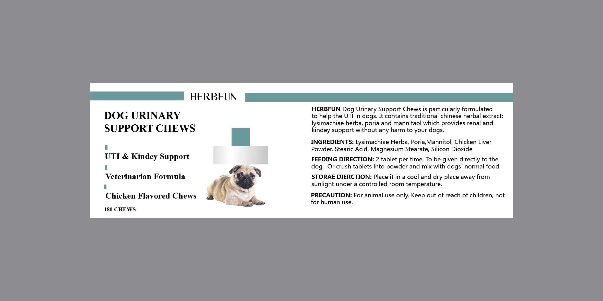 
Dog Kindney and Urinary Support Chews Tablets 