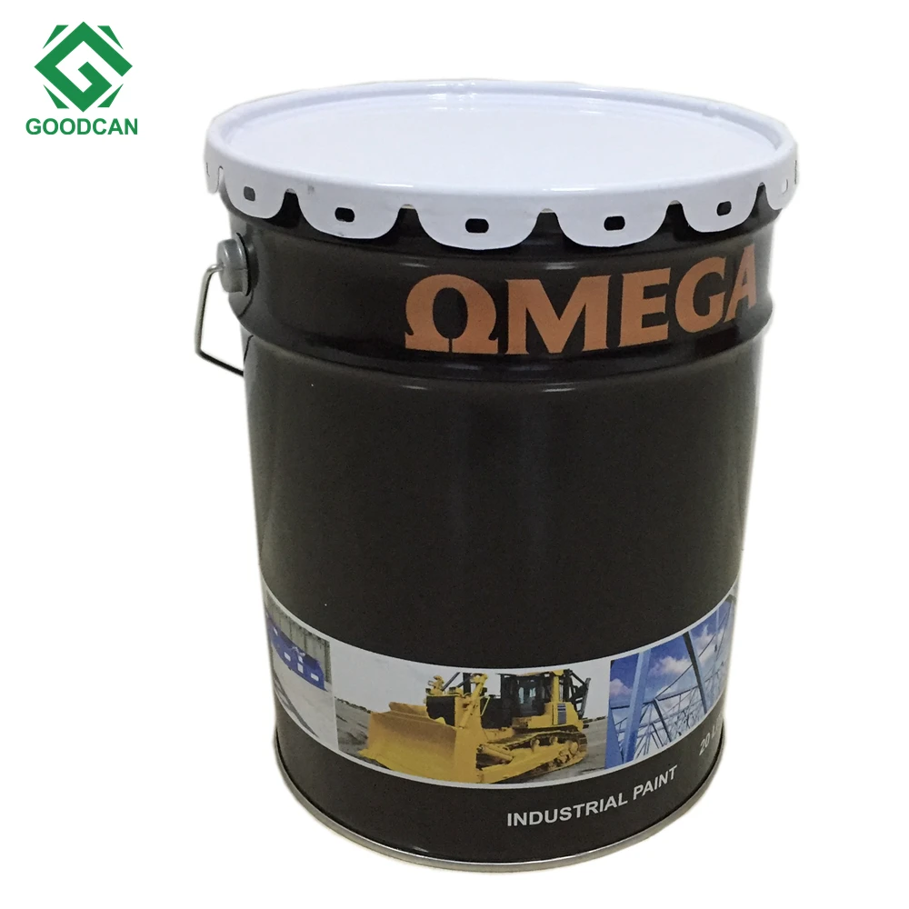 
2021 Printing custom sizes tin 18 liter,20 liter paint bucket with lock ring lids 