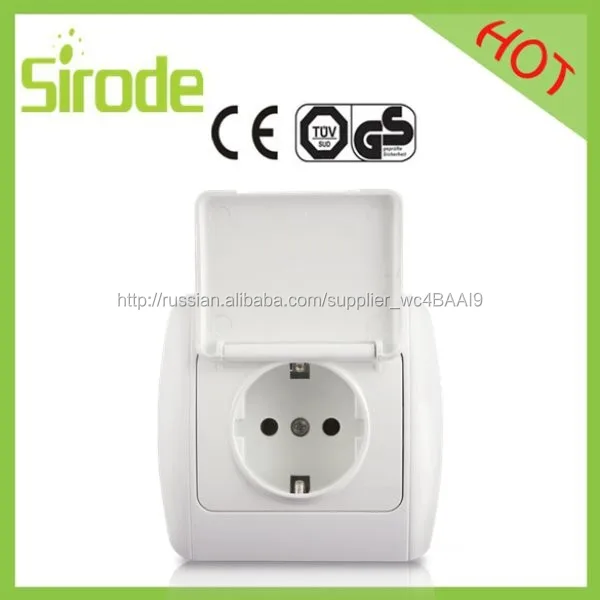 European standard 1 gang SCHUKO socket with protective cover #9201 40# - 45#