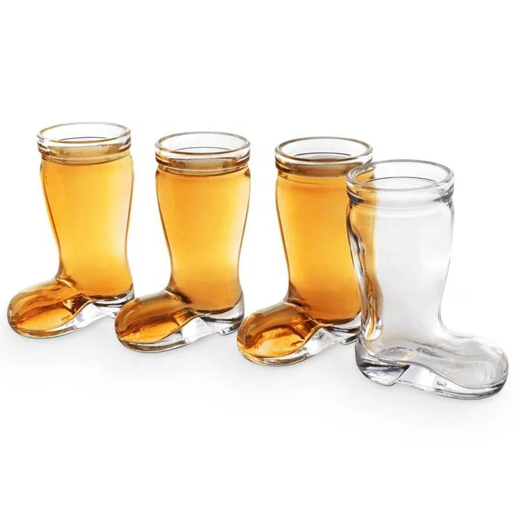 1.5oz boot shaped shot glasses wholesale mini boot shot glass