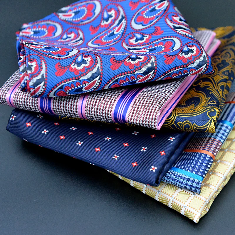 
mens tie and pocket square custom print 100% silk pocket square 