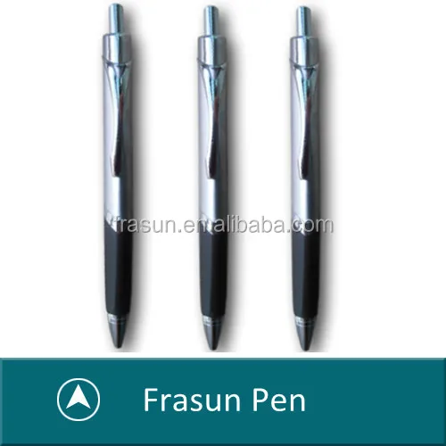 Super Classical Brass Click Metal Gift Pen, Rubber Grip Triangle Ball Pen